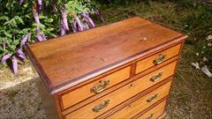 oak and mahogany antique chest of drawers2.jpg